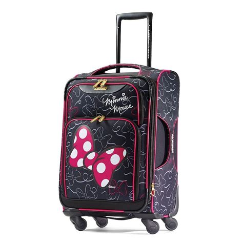 Disneys Minnie Mouse Red Bow And Faces Spinner Luggage By American