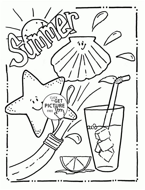 Bird goose coloring book pages print out for kids. Summer Fun Printable Coloring Pages - Coloring Home