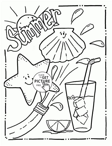 Print out these summer fun coloring pages. Summer Fun Printable Coloring Pages - Coloring Home