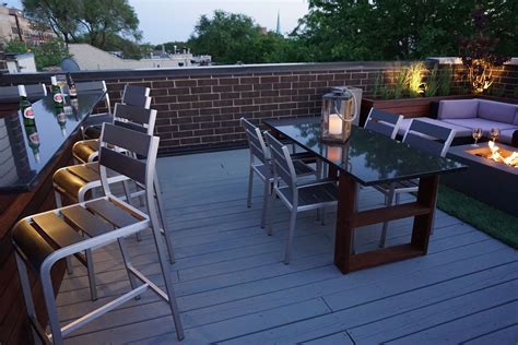 Rooftop Deck And Green Space Chicago Landscape Design Build