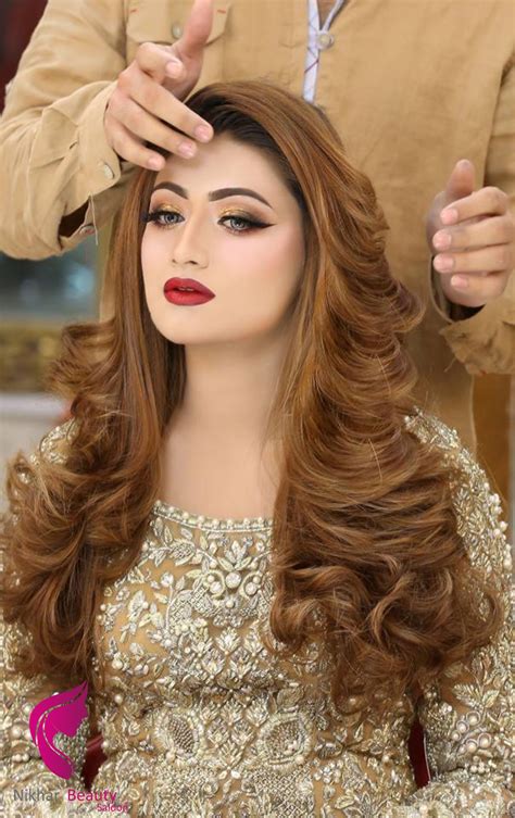 Nikhar Beauty Saloon Pakistani Hair Engagement Hairstyles Bridal