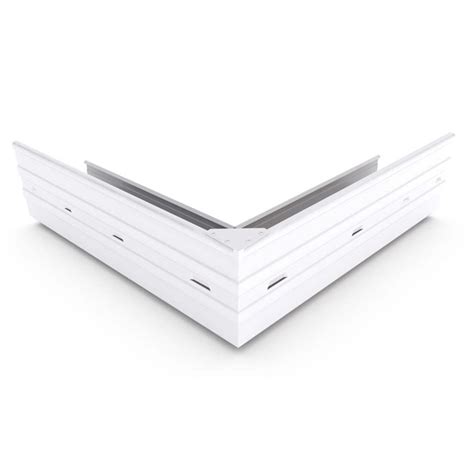 To supply with a gutter or gutters. Hi-Square Gutter External Mitre Slotted Off White