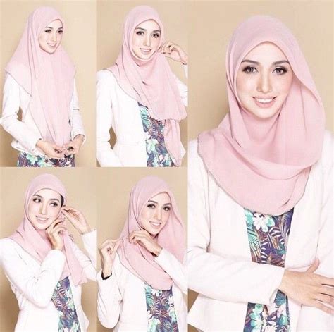 Tutorial Hijab Wisuda Segi Empat Satu Warna Satu Trik