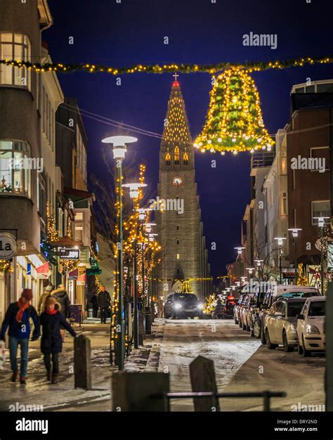 Christmas Time Reykjavik Iceland Stock Photo Alamy