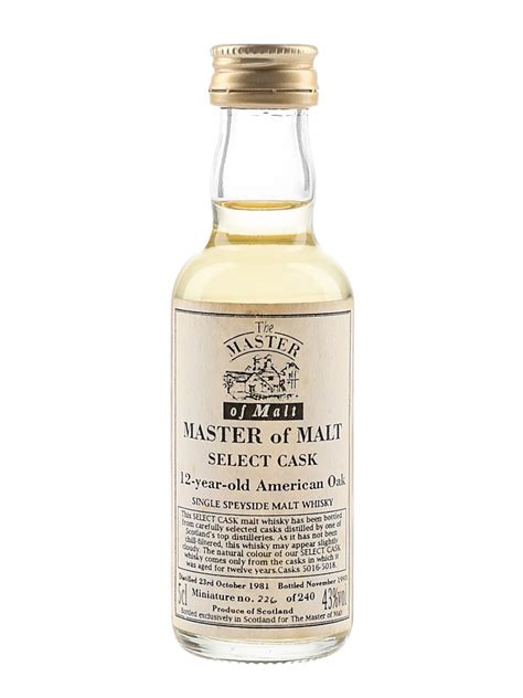 Master Of Malt 1981 12 Year Old Lot 135414 Buysell Speyside Whisky