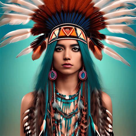hyper realistic native american indian woman · creative fabrica