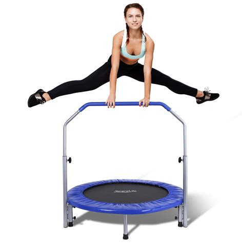 Serenelife Slspt409 Sports Jumping Fitness Trampoline Adult Size