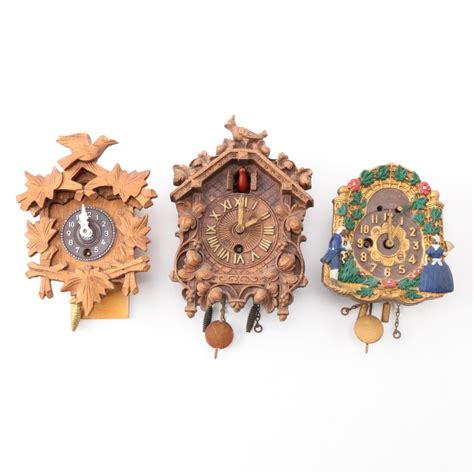 Miniature Cuckoo And Wall Clocks Ebth