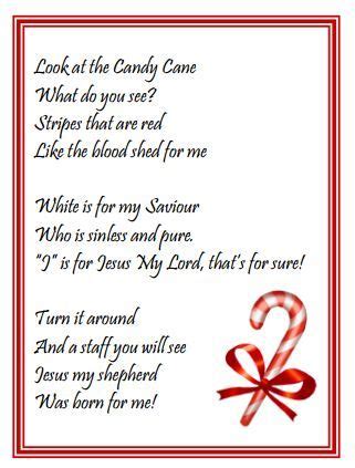 Candy cane poem about jesus (free printable pdf handout) christmas story object lesson for kids. The Secret to Having it All......: Blogmas 2014- Day 21 The Candy Cane