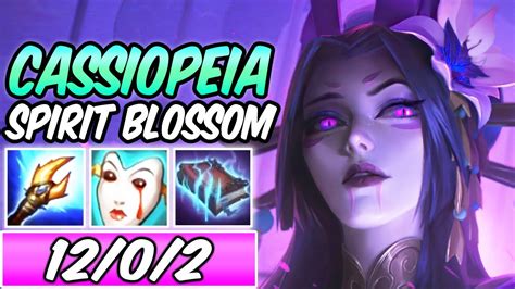New Amazing Cassiopeia Skin Spirit Blossom Cassiopeia Gameplay Build And Runes League Of