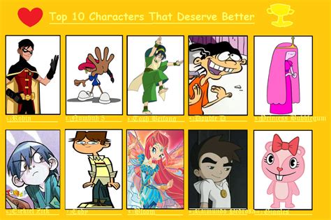 Top 10 Characters That Deserve Better By Amychen803 On Deviantart