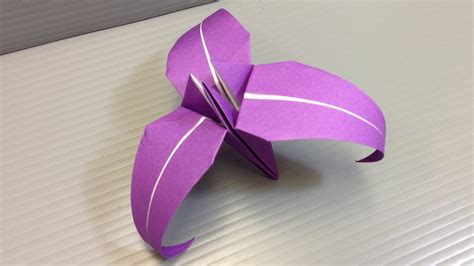 Traditional Origami Three Petal Iris Flower Youtube