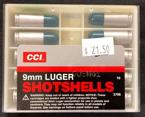 Cci 9mm Luger Shotshells 9mm 11 Shot 10 Rounds Metzger Property