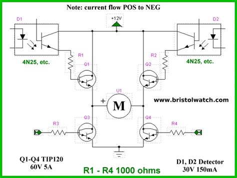 Npn Only Transistor H Bridge Circuits 45 Off