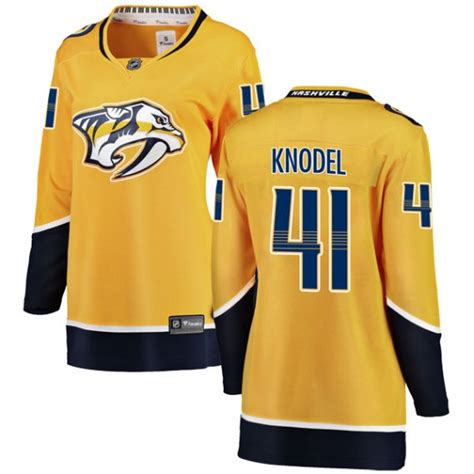 Nashville Predators Eric Knodel Official Yellow Fanatics Branded