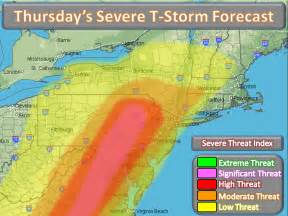 Northeast Weather Action Todays New Severe Thunderstorm Threats Forecast