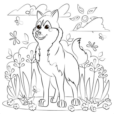 Adorable Husky Coloring Page Free Printable Coloring Pages For Kids