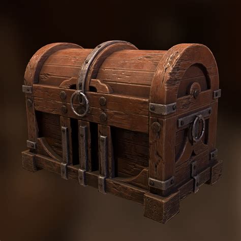 Artstation Medieval Chest Christopher Arnold How To Antique Wood