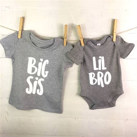Big Bro Lil Bro Big Sis Lil Sis Set Sibling Outfits Lil Bro