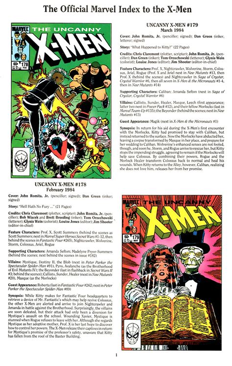 The Doc Official Marvel Index To The X Men 1994 4 The Official