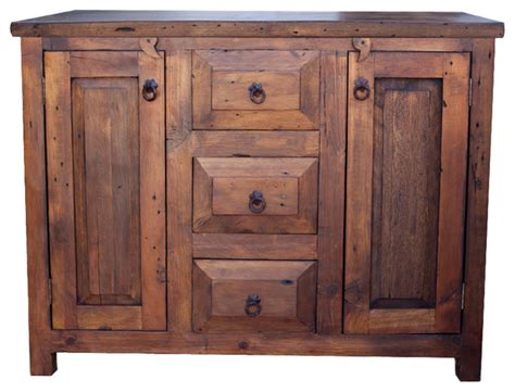 Home to any budget, home to any possibility. 3-Drawer Reclaimed Wood Vanity - Rustic - Bathroom ...