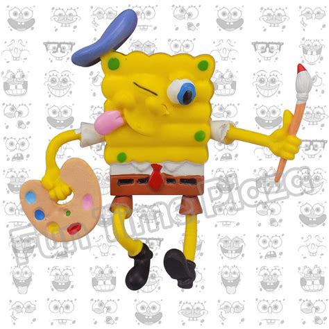 Set Of 6 Pcs Spongebob Squarepants Cute Character Pvc Actions Figures