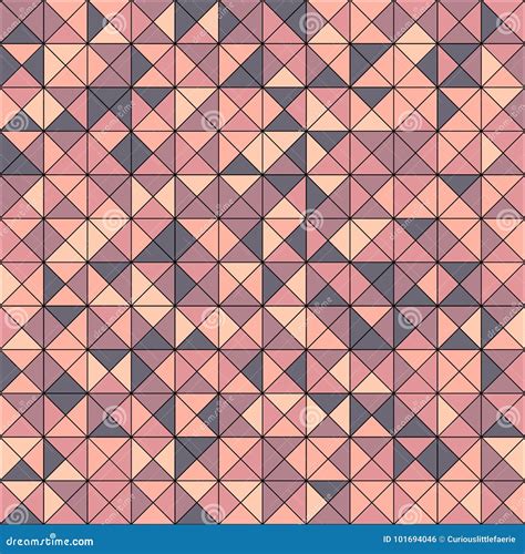 Vector Abstract Seamless Pattern With Randomly Colored Triangles Stock