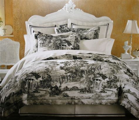 Product details page for cotton toile comforter cover set is loaded. Court of Versailles Black White Toile 5pc Comforter SET