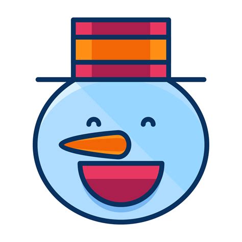 Emoji Emoticon Happy Man Smile Snow Snowman Icon Free Download