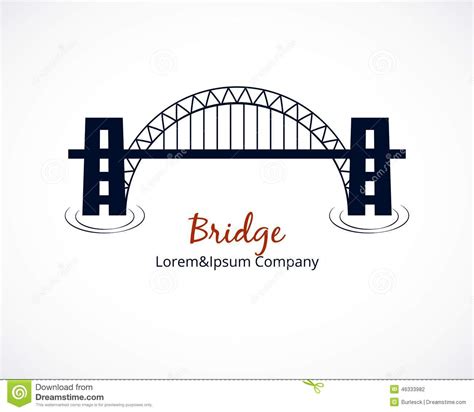 Bridge Logo Graphic Design On White Background Stock