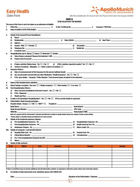 Hmo, ppo, hdhp, pos & more. Easy-Health-Insurance-Claim-Form.pdf | Invoice | Identity ...