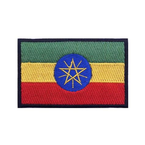 Ethiopian Flag Ethiopia Patches Armband Embroidered Patch Hook Amp
