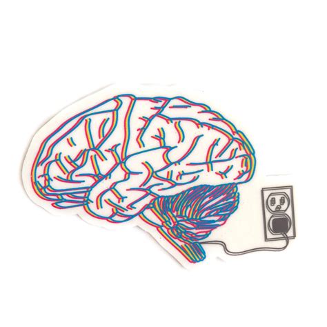 Neuro Brain Sticker Electric Shock Therapy Brain Etsy México