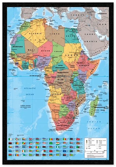 Polityczna Mapa Afryki Plakat 61x915 Cm 7352709835 Oficjalne