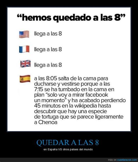 Conoce los detalles y las restricciones para viajar a españa. Quedar a las 8 en España VS en el Resto del Mundo - en ...