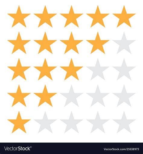 5 Star Rating Icon Eps10 Star Royalty Free Vector Image