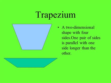 Shapes Trapezium Trapezium — Properties Formula Definition Examples