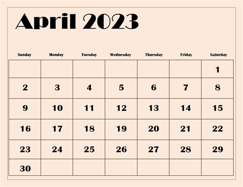 April 2023 Calendar Printable Pdf With Holidays Templates