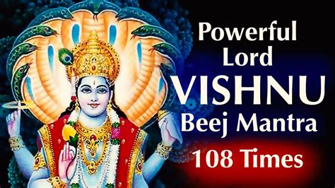 Most Powerful Lord Vishnu Beej Mantra Chanting 108 Times Vishnu Beej