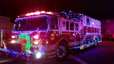 Fire Truck Christmas Parade Wallington New Jersey 2017 Youtube