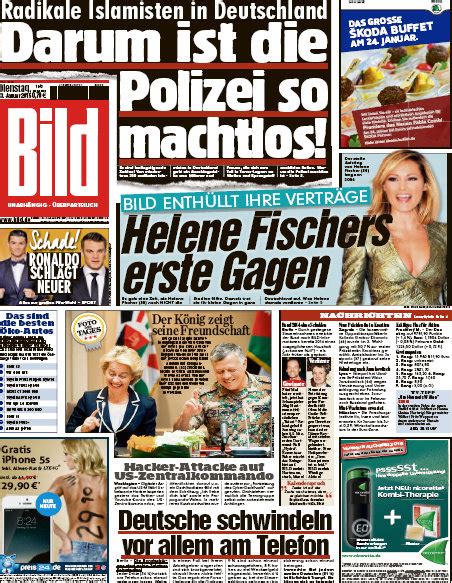Einfach gefällt mir klicken und. Bild Zeitung HD vom 13 Januar 2015 - Free eBooks Download