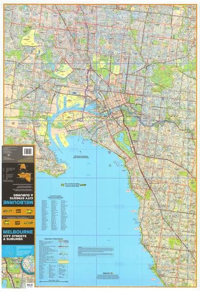 Melbourne Wall Map By Ubd Buy Wall Map Of Melbourne Mapworld