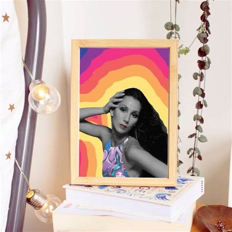 Cher Pop Art Portrait Rainbow Wall Art Print Graffiti Etsy
