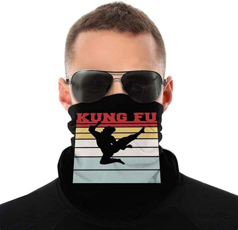 Retro Kung Fu Team Tshirt Unisex Neck Gaiter Face Mask