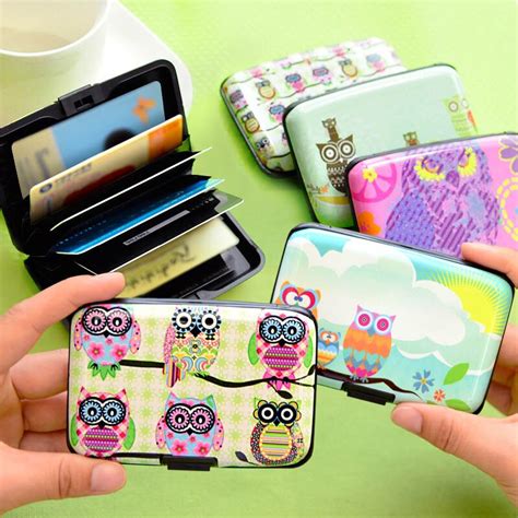 Great savings & free delivery / collection on many items. 2017 Cute Owl Printed Wallet Case Credit Card Holder 7 Cards Slots Theft Proof with Extra ...