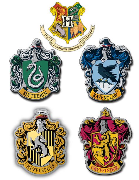 Printable Hogwarts House Crests