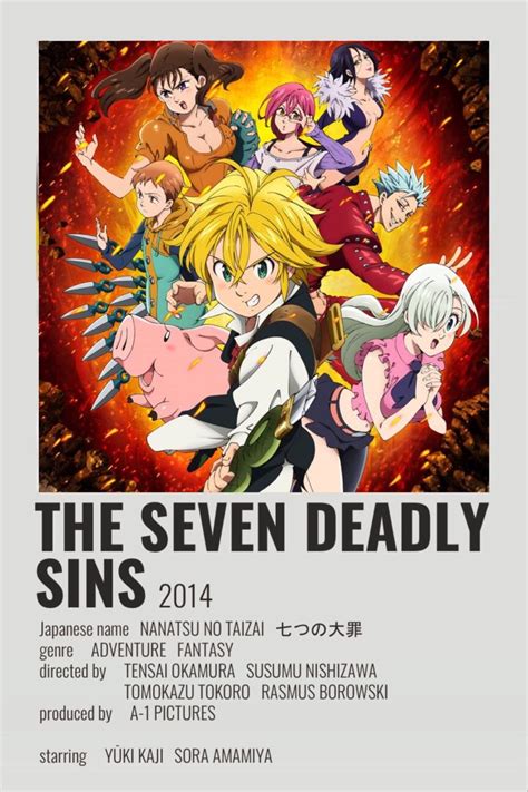 the seven deadly sins minimalist poster animes to watch anime watch manga anime otaku anime