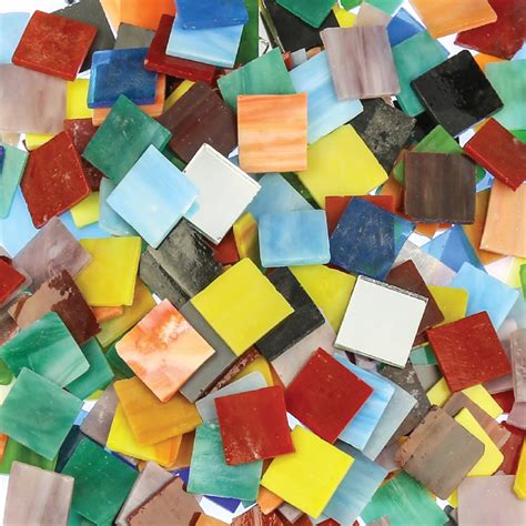 Glass Mosaic Tiles Large 1kg Pack Mosaics Cleverpatch Art And Craft Supplies