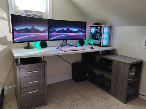 Find ikea desk drawers ads. My take on the Ikea kitchen counter desk : battlestations