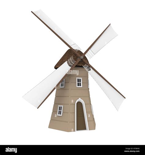 Dutch Windmill Isolated Stock Photo Alamy